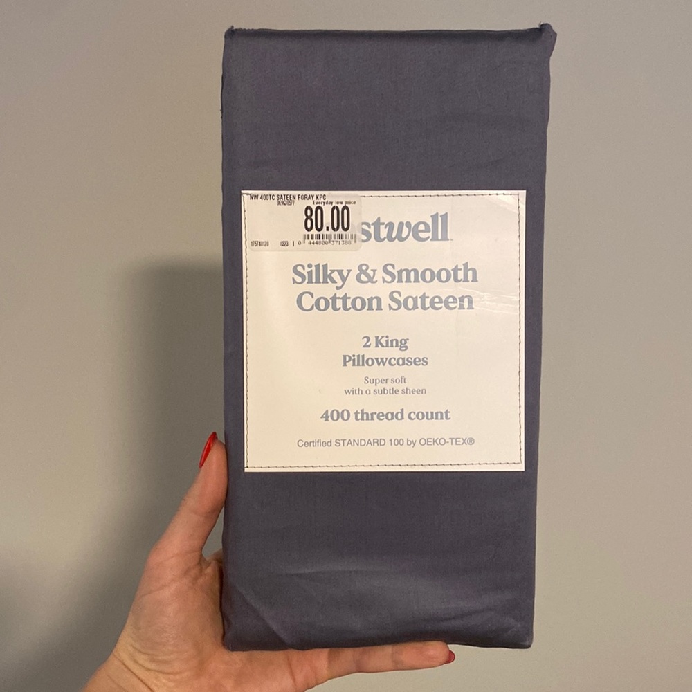 2 King Pillow Cases 400 Thread Count